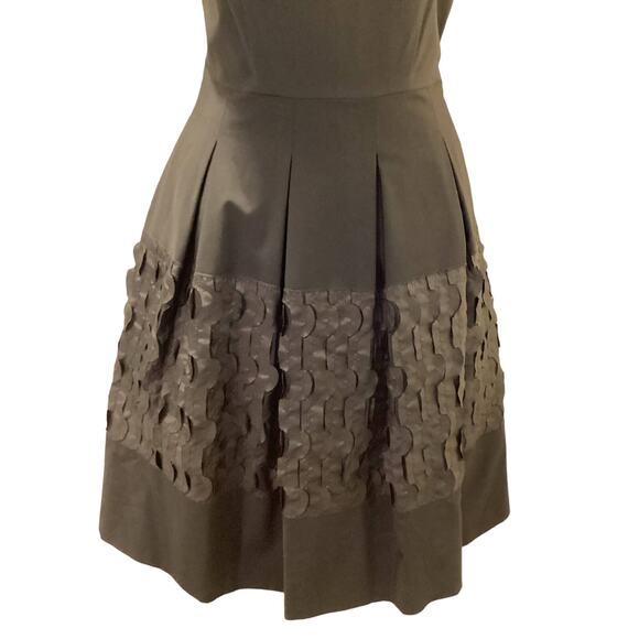 Piazza Sempione Black Full Skirt Ribbon Cocktail Evening Formal Dress 42 8 Lux - Picture 3 of 6